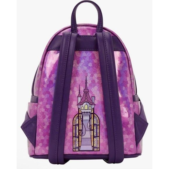 Loungefly Disney Princess Stained Glass Collection Rapunzel Mini Backpack NWT main image 5